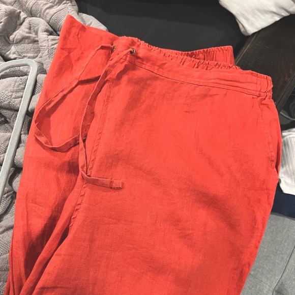 Linen pants in rustic orange (canyon sunset) - Picture 6 of 7
